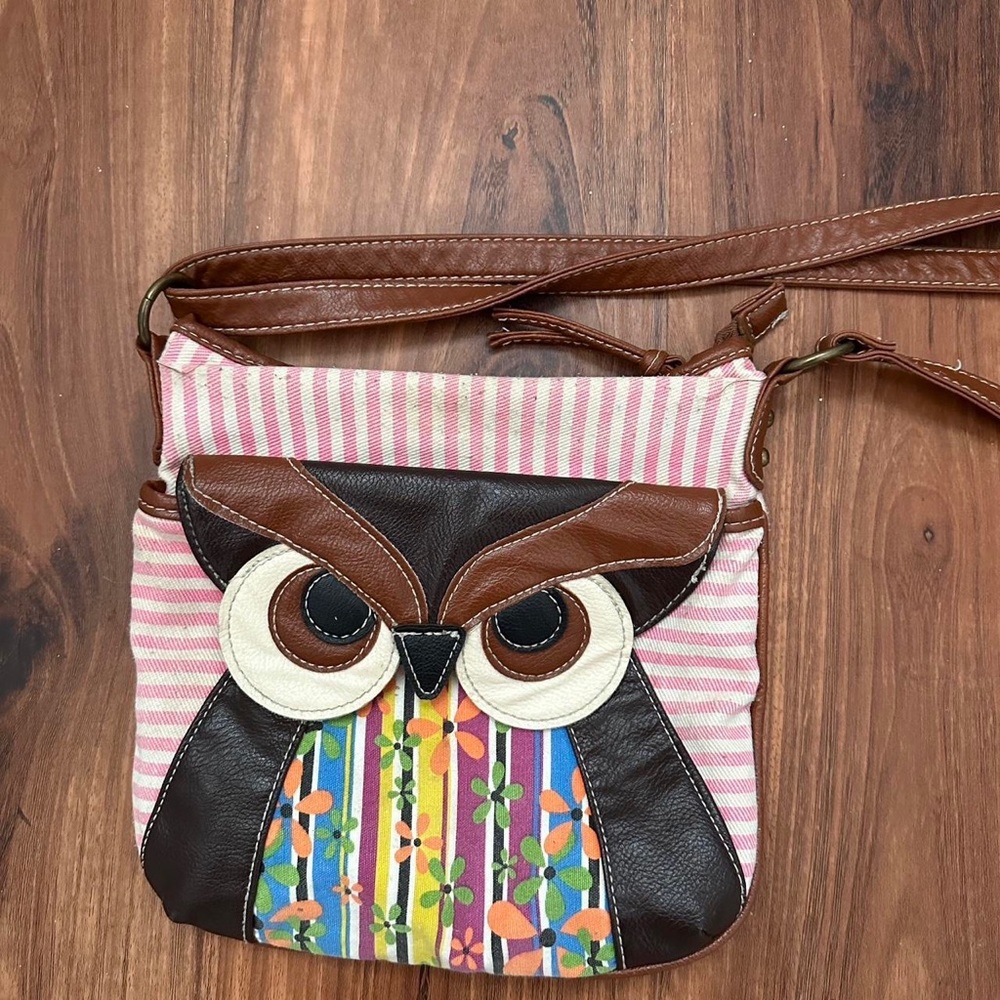 artsy owl purse crossbody